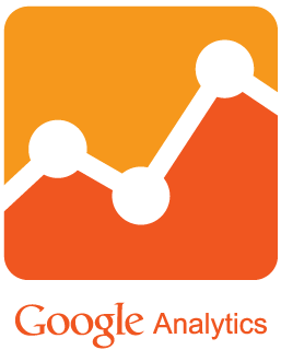 Das Offizielle Logo von Google Analytics in orange.
